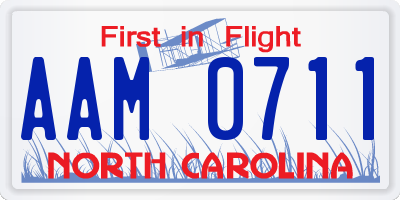 NC license plate AAM0711