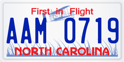 NC license plate AAM0719