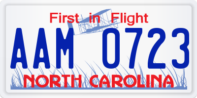 NC license plate AAM0723