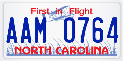 NC license plate AAM0764
