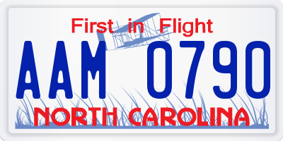 NC license plate AAM0790