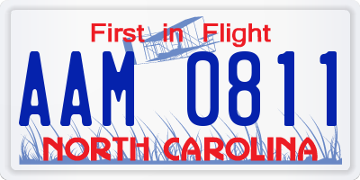 NC license plate AAM0811