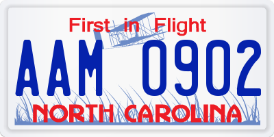 NC license plate AAM0902