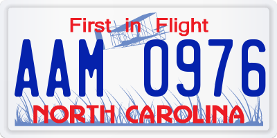 NC license plate AAM0976