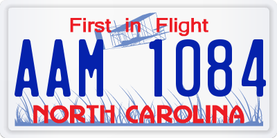 NC license plate AAM1084