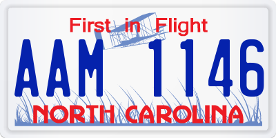 NC license plate AAM1146
