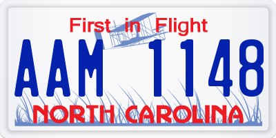 NC license plate AAM1148