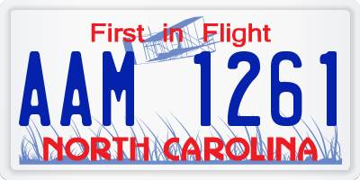 NC license plate AAM1261