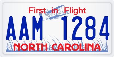 NC license plate AAM1284