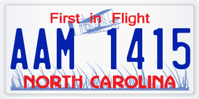 NC license plate AAM1415