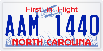NC license plate AAM1440