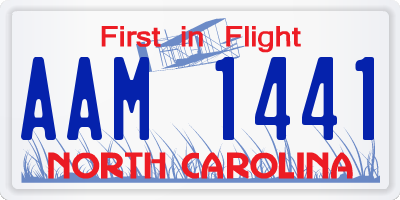NC license plate AAM1441