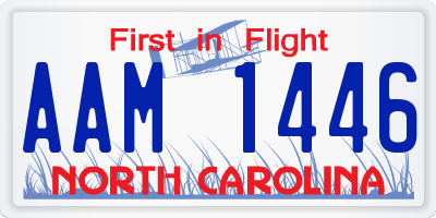 NC license plate AAM1446