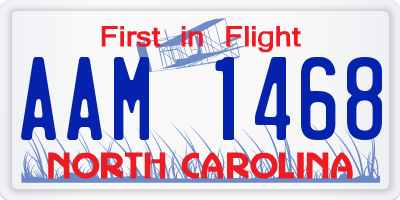 NC license plate AAM1468