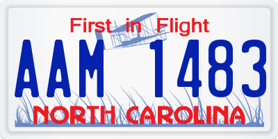 NC license plate AAM1483