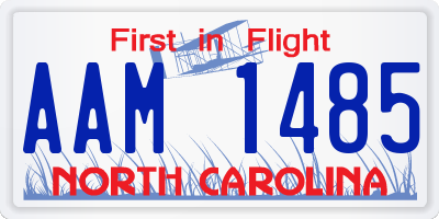 NC license plate AAM1485