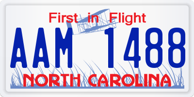 NC license plate AAM1488