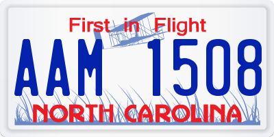 NC license plate AAM1508