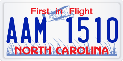 NC license plate AAM1510