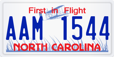 NC license plate AAM1544