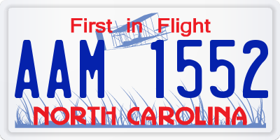 NC license plate AAM1552
