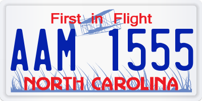 NC license plate AAM1555