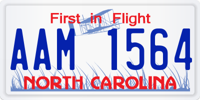 NC license plate AAM1564