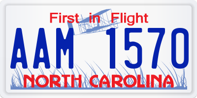 NC license plate AAM1570