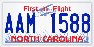 NC license plate AAM1588