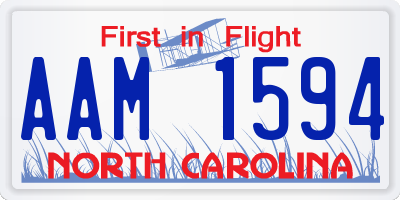 NC license plate AAM1594