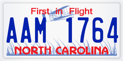 NC license plate AAM1764