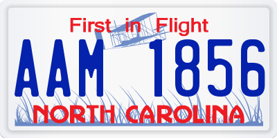 NC license plate AAM1856