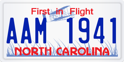 NC license plate AAM1941
