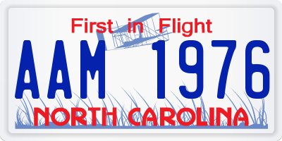 NC license plate AAM1976