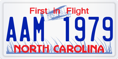 NC license plate AAM1979