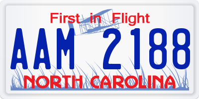 NC license plate AAM2188