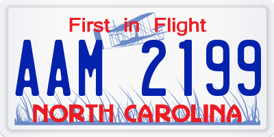 NC license plate AAM2199