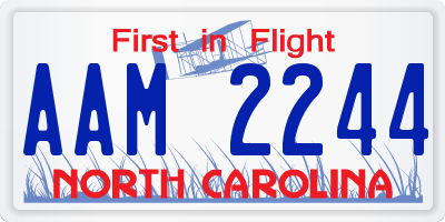 NC license plate AAM2244