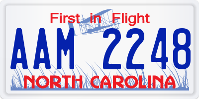 NC license plate AAM2248