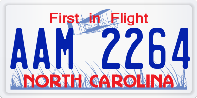 NC license plate AAM2264