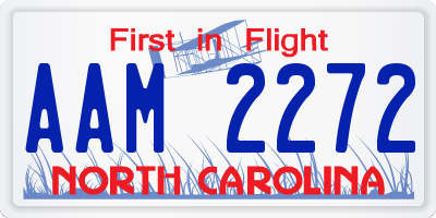 NC license plate AAM2272