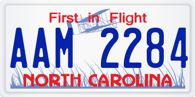 NC license plate AAM2284