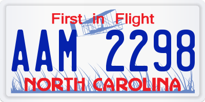 NC license plate AAM2298