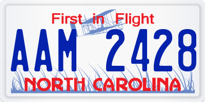 NC license plate AAM2428