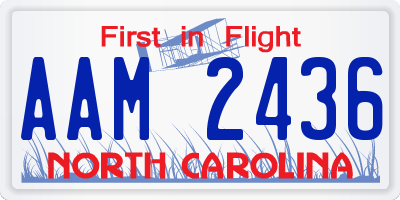 NC license plate AAM2436
