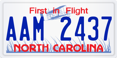 NC license plate AAM2437