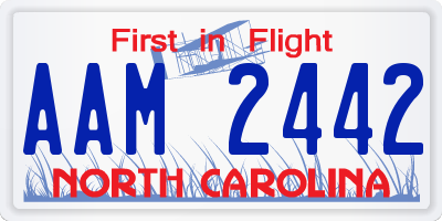 NC license plate AAM2442