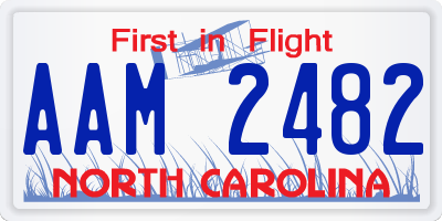 NC license plate AAM2482