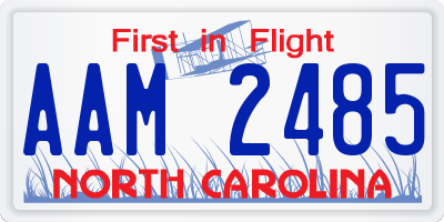 NC license plate AAM2485