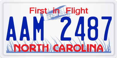 NC license plate AAM2487